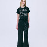 MARDI MERCREDI 2503 SLIM TSHIRT SWING THE TAIL DDANJI FLOWER CHOKER_BLACK IVORY