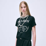 MARDI MERCREDI 2503 SLIM TSHIRT SWING THE TAIL DDANJI FLOWER CHOKER_BLACK IVORY