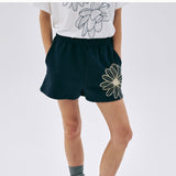 MARDI MERCREDI 2503 SWEAT SHORTS FLOWER_NAVY CREAM