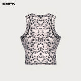 SMFK 2504 比弗利运动背心V白豹纹