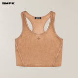 SMFK 2506 风褪色短身运动背心/褪色沙漠