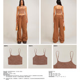 SMFK 2506 暴风褪色短身运动背心(手工染色)/野马棕