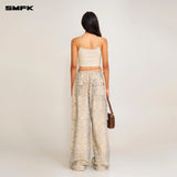 SMFK 2506 暴风褪色短身运动背心(手工染色)/灭白