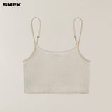 SMFK 2506 暴风褪色短身运动背心(手工染色)/灭白