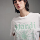 MARDI MERCREDI 2503 小雏菊单花短袖T恤 米白