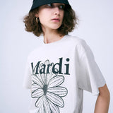 MARDI MERCREDI 2503 小雏菊单花短袖T恤 雾灰