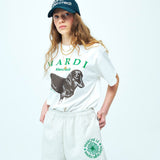 MARDI MERCREDI 2503 经典腊肠狗字母印花短袖