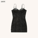 SMFK SS2308 恶魔束腰短裙 黑