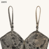 SMFK 2406 野马机车牛仔短裙 黄昏色