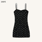 SMFK 2406 黑花园飓风吊带裙 黑