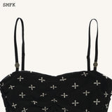 SMFK 2406 黑花园飓风吊带裙 黑