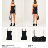 SMFK 2406 黑花园飓风吊带裙 黑