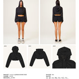 SMFK 2406 拥抱超轻皮肤短帽衫 黑