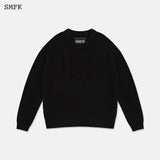 SMFK 十字迷宫针织卫衣/午夜黑