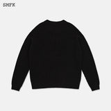 SMFK 十字迷宫针织卫衣/午夜黑
