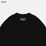 SMFK 十字迷宫针织卫衣/午夜黑
