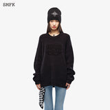 SMFK 十字迷宫针织卫衣/午夜黑