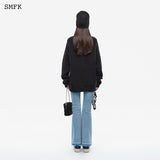 SMFK 十字迷宫针织卫衣/午夜黑