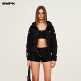 SMFK 2503 未来风暴户外功能修身帽衫/荒野黑