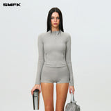 SMFK 2408 未来动念塑身夹克 尘埃灰