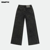 SMFK 2408 野马经典阔腿牛仔裤 风暴灰