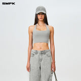 SMFK 2408 野马经典阔腿牛仔裤 星际尘埃灰