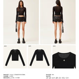 SMFK SS2402 十字经典纱罗针织衫 黑