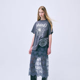 MARDI MERCREDI 2503 UNISEX TSHIRT FLOWERMARDI CHARCOALIVORY