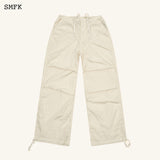 SMFK SS2402 荒野降落伞阔腿裤 白