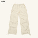 SMFK SS2402 荒野降落伞阔腿裤 白