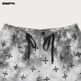 SMFK 2503 水墨花园手工扎染伞兵短裤/水墨花园