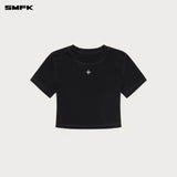 SMFK 2504 动念塑身皮肤短Tee 荒野黑