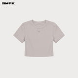 SMFK 2504 动念塑身皮肤TEE/尘埃灰