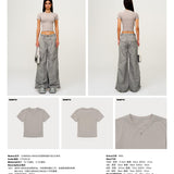 SMFK 2504 动念塑身皮肤TEE/尘埃灰