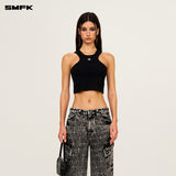 SMFK 2503 十字花经典训练背心V荒野黑