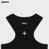 SMFK 2503 十字花经典训练背心V荒野黑