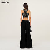 SMFK 2503 黑玉花园训练背心V黑玉兰图腾