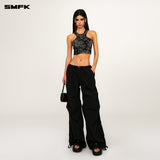 SMFK 2503 黑玉花园训练背心V黑玉兰图腾