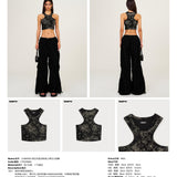 SMFK 2503 黑玉花园训练背心V黑玉兰图腾