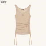 SMFK SS2402 经典百叶窗背心 亚麻