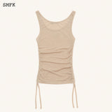 SMFK SS2402 经典百叶窗背心 亚麻