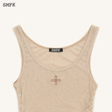 SMFK SS2402 经典百叶窗背心 亚麻