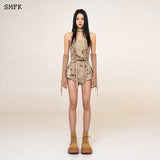 SMFK SS2306 荒野迷彩水母工装抹胸