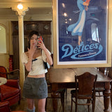 SEOOOCOOKIE Stephanie Cream Velvet Top