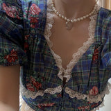 SEOOOCOOKIE Fleta Check Blouse