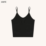 SMFK 2504 十字花经典针织吊带 荒野黑
