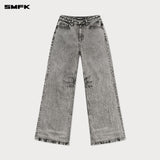 SMFK 2501 十字经典阔腿牛仔裤/尘埃灰
