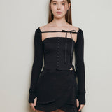 NOT YOUR ROSE SS2312 Nana top Black