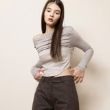 NOT YOUR ROSE 2412 lvy top (Gray)