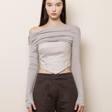 NOT YOUR ROSE 2412 lvy top (Gray)